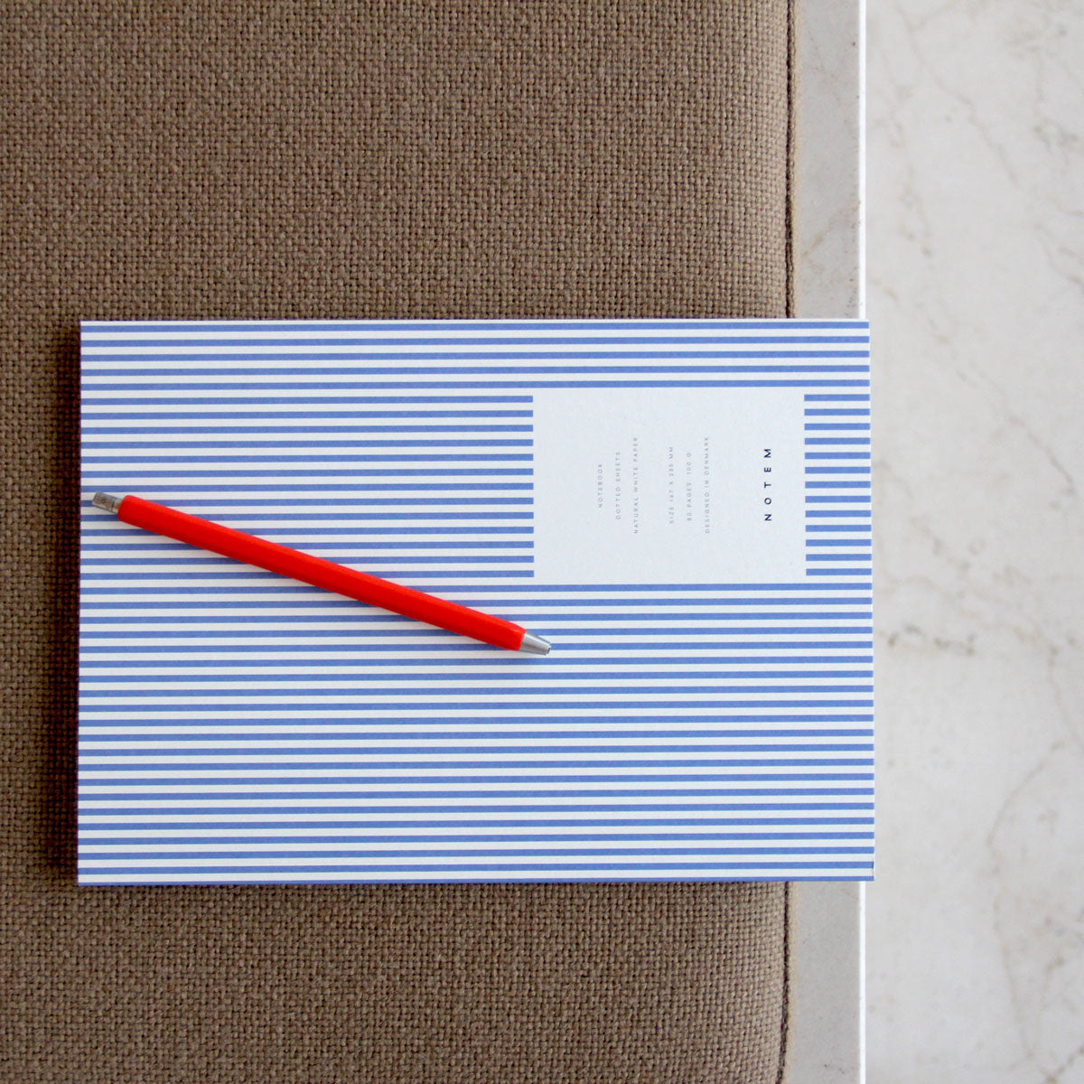 NOTEM Vita Notebook, Medium - Blue Lines