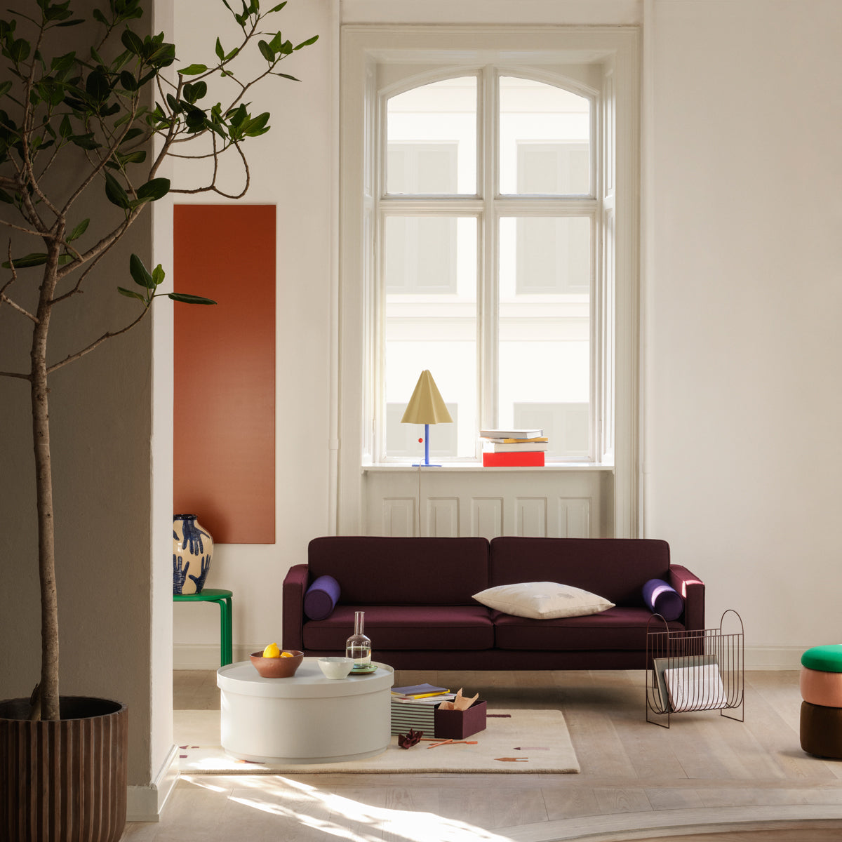 Broste Copenhagen Sofa 'Wind' Trevira Dark Grape