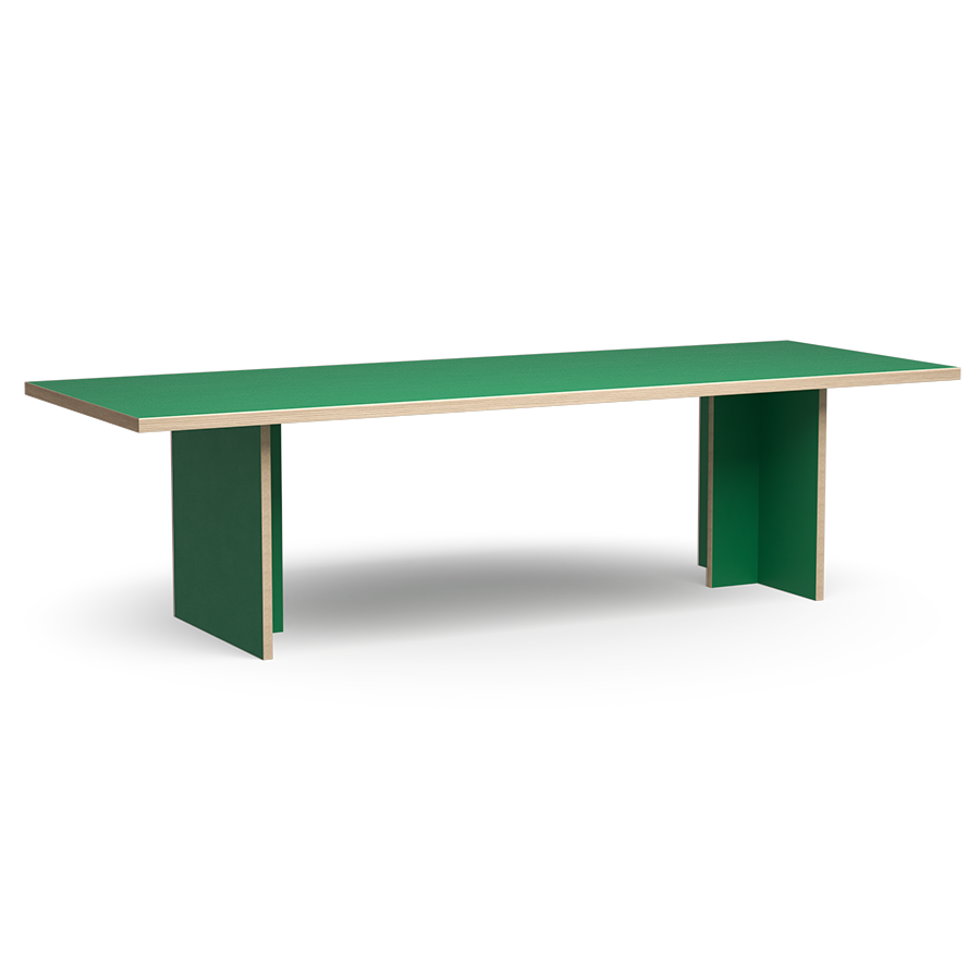 HK Living Dining Table Green Rectangular 280cm CTA4008