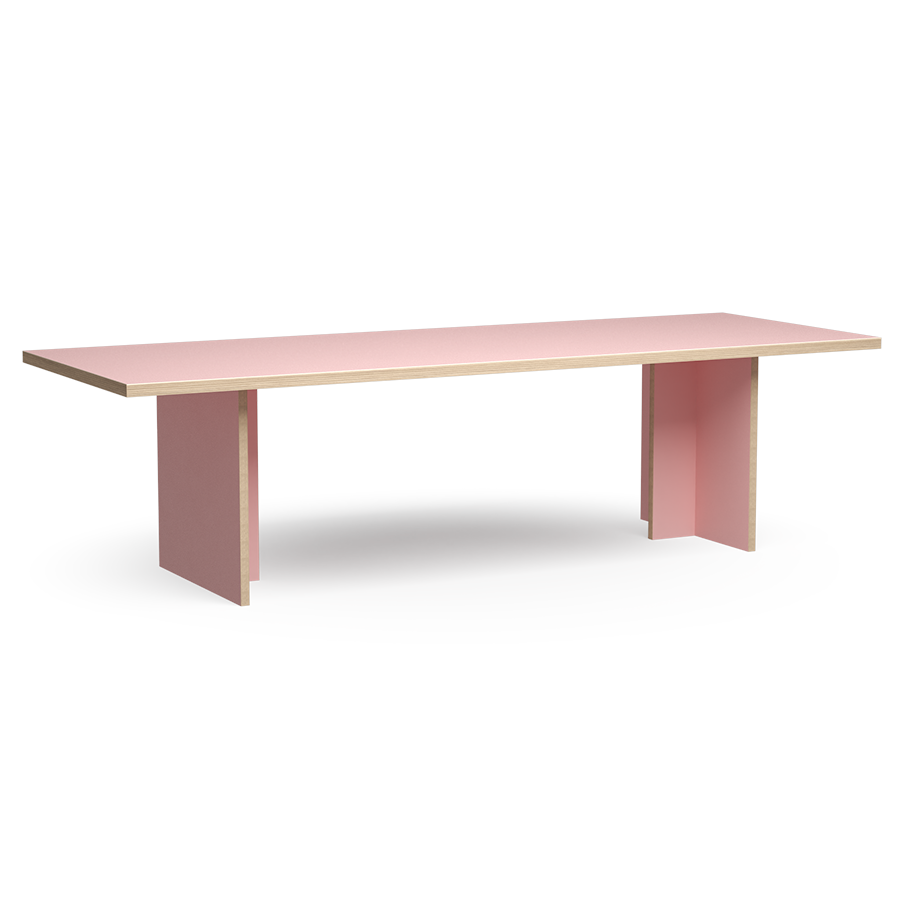 Dining Table Pink Rectangular 280cm