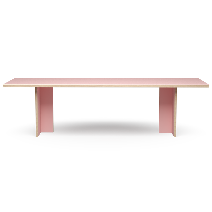 Dining Table Pink Rectangular 280cm