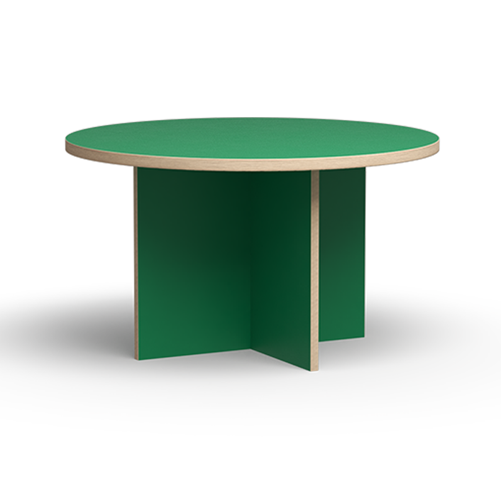 HK Living Dining Table Green Round 130cm CTA4014