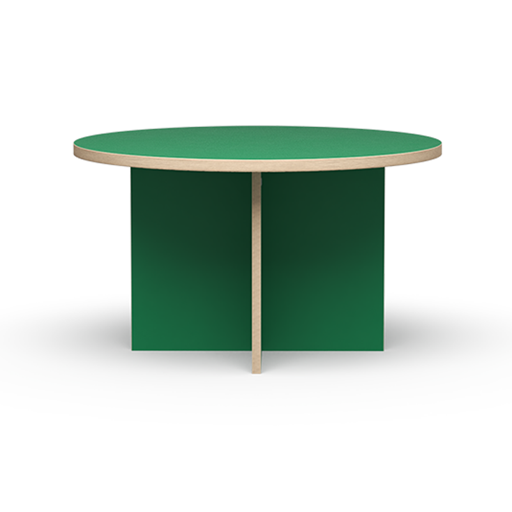 HK Living Dining Table Green Round 130cm CTA4014