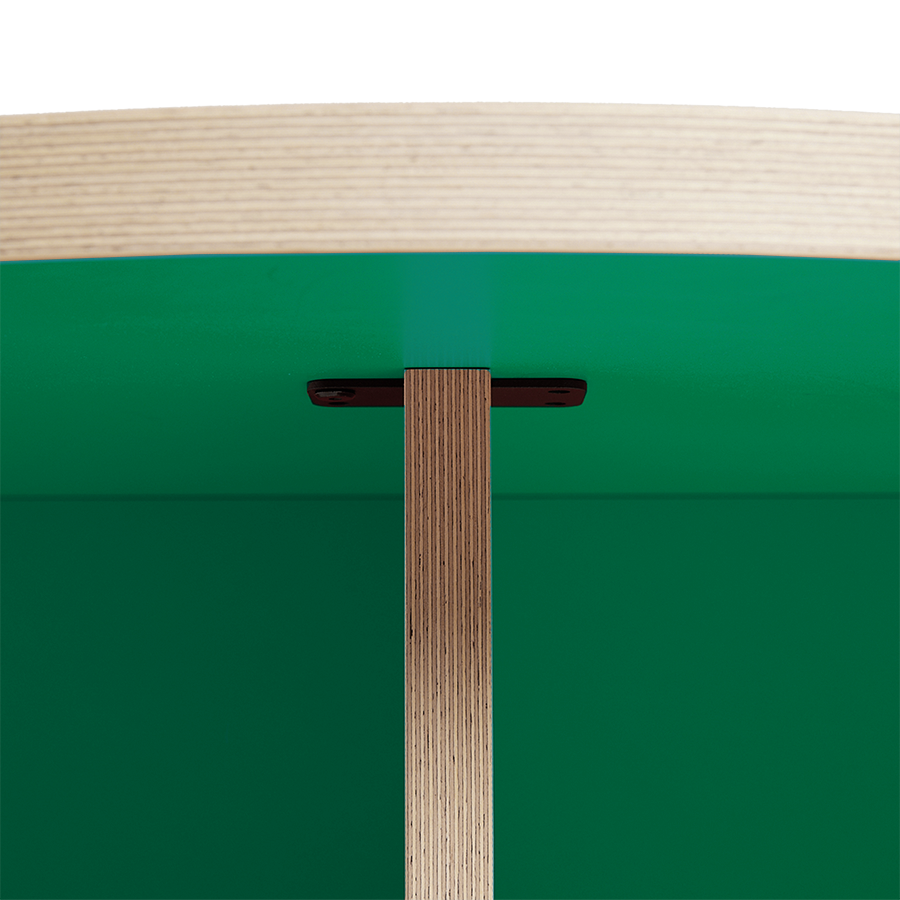 HK Living Dining Table Green Round 130cm CTA4014