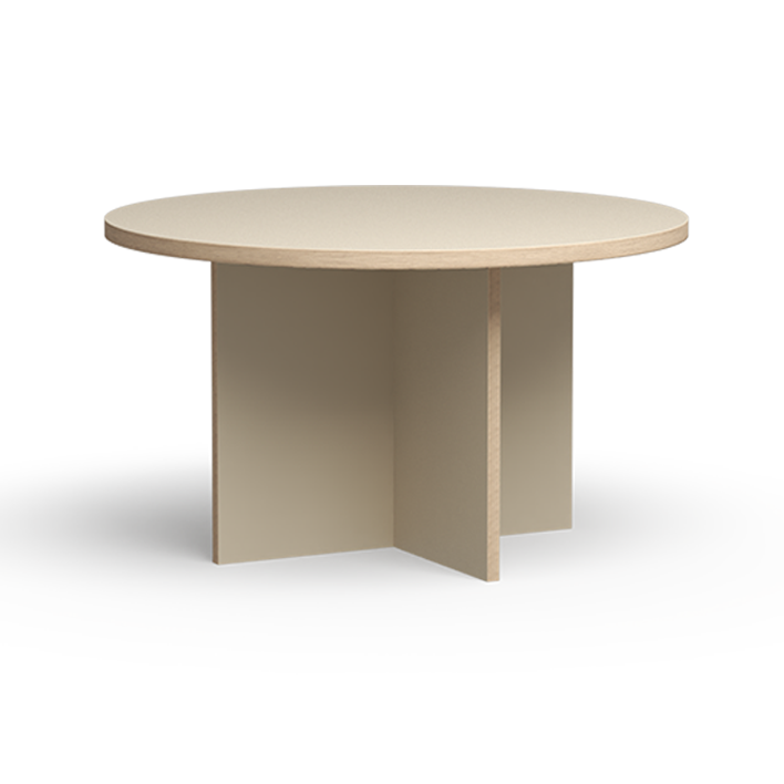 HK Living Dining Table Cream Round 130cm CTA4015