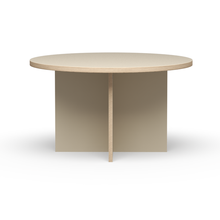 HK Living Dining Table Cream Round 130cm CTA4015