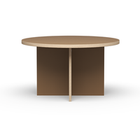 Thumbnail for HK Living Dining Table Brown Round 130cm CTA4016