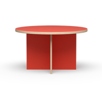 Thumbnail for HK Living Dining Table Orange Round 130cm CTA4018