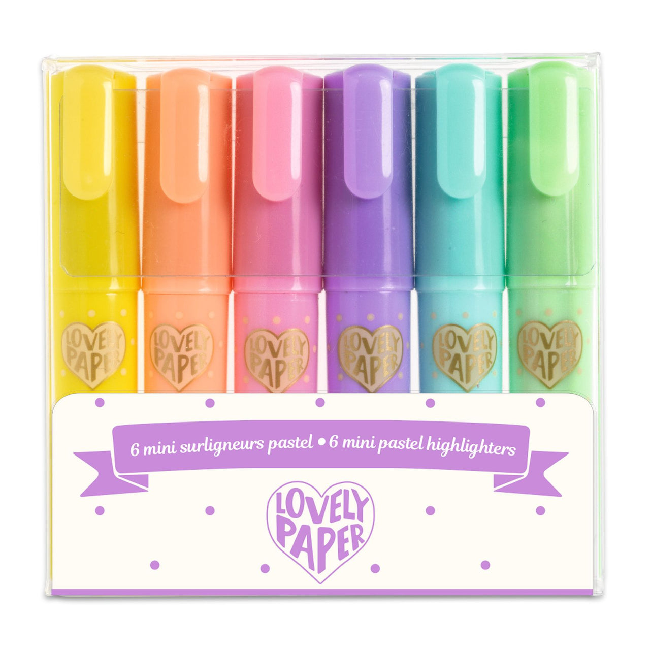 Djeco Lovely Paper  6 Mini Pastel Highlighters DD03754