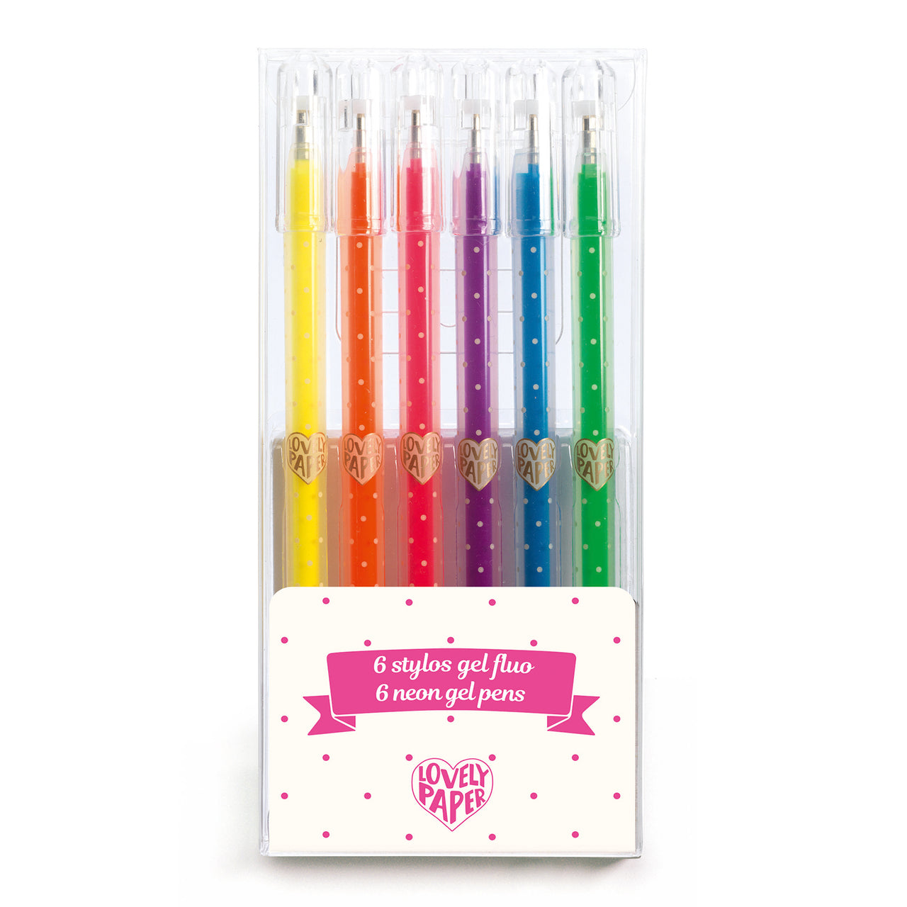 Djeco Lovely Paper 6 Neon Gel Pens DD03756