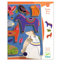 Thumbnail for DJ01065 wooden relief puzzle Nora & co