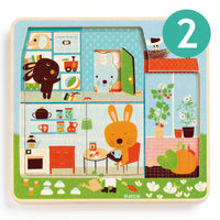 Thumbnail for Djeco Chez Carrot wooden puzzle DJ01480