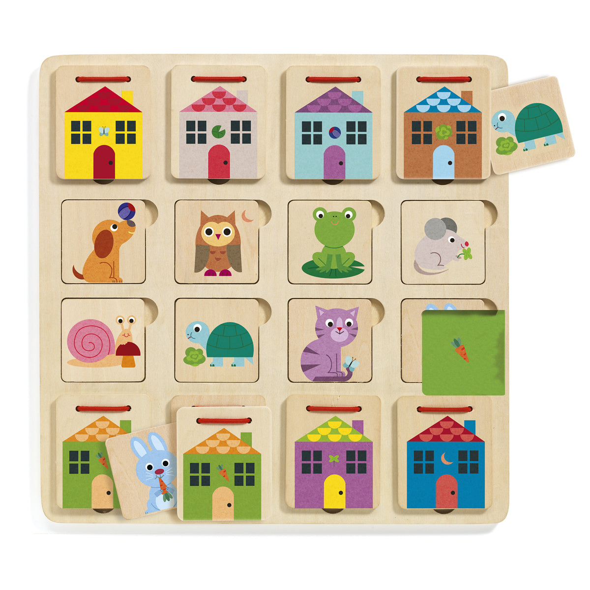 Cabanimo hide and seek wooden puzzle from Djeco