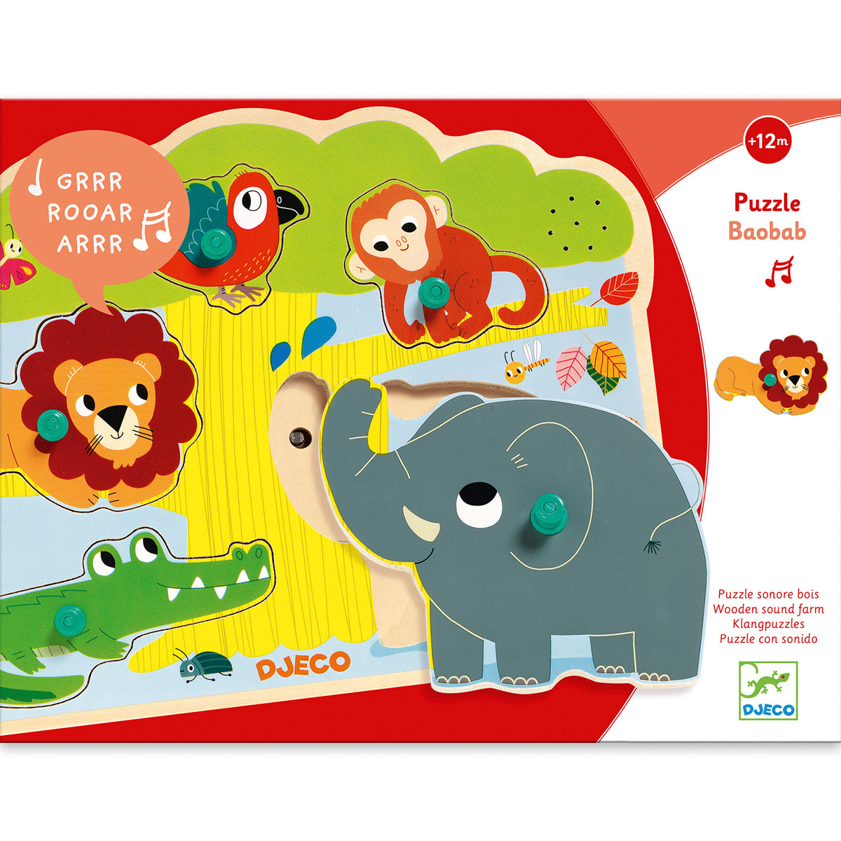 Baobab Sound wooden Puzzle 12 months 