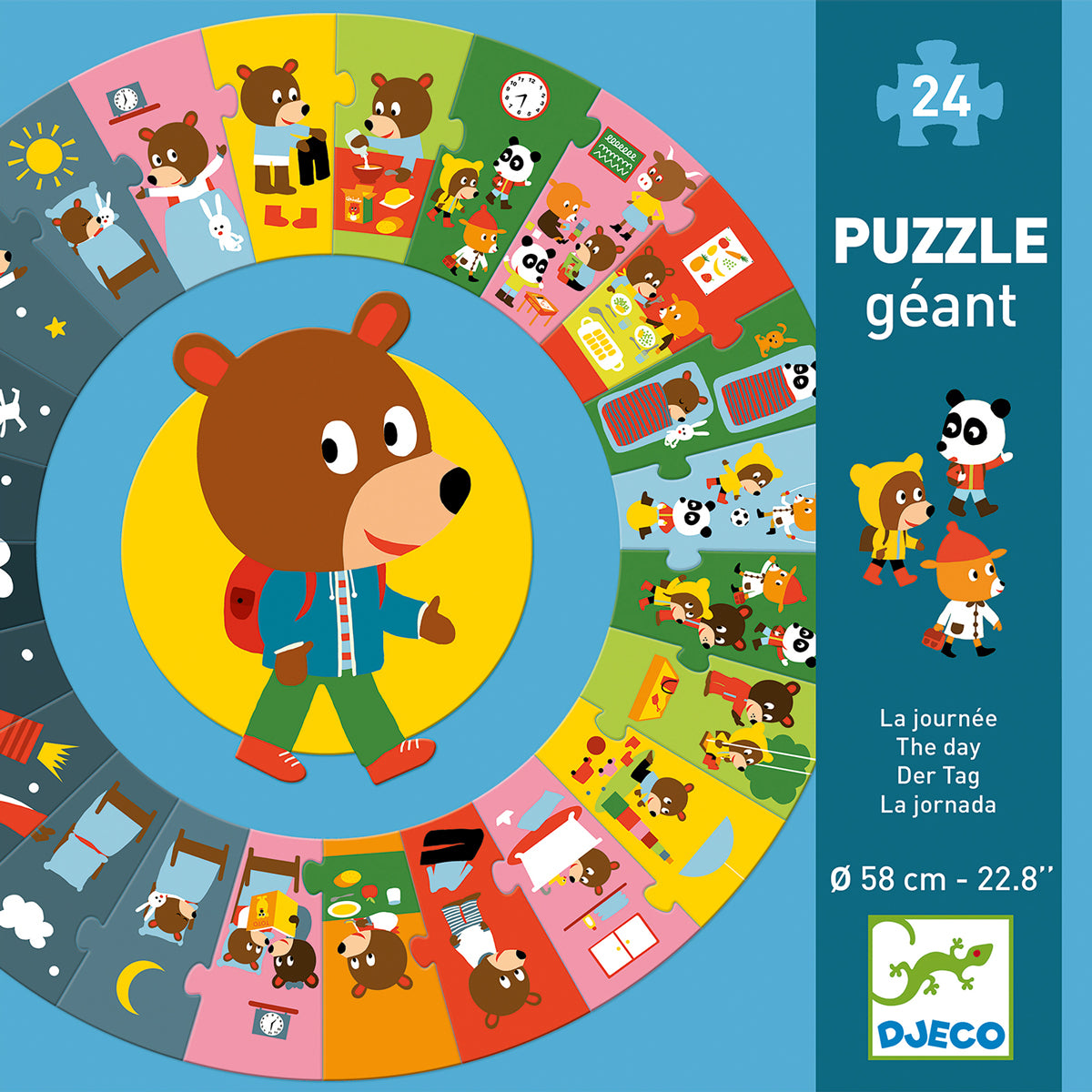 Djeco The Day Giant Floor Puzzle 24 pieces DJ07015