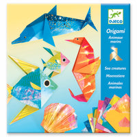 Thumbnail for Origami metallic fish, dolphin, shell, seahorse Sea Creatures Djeco
