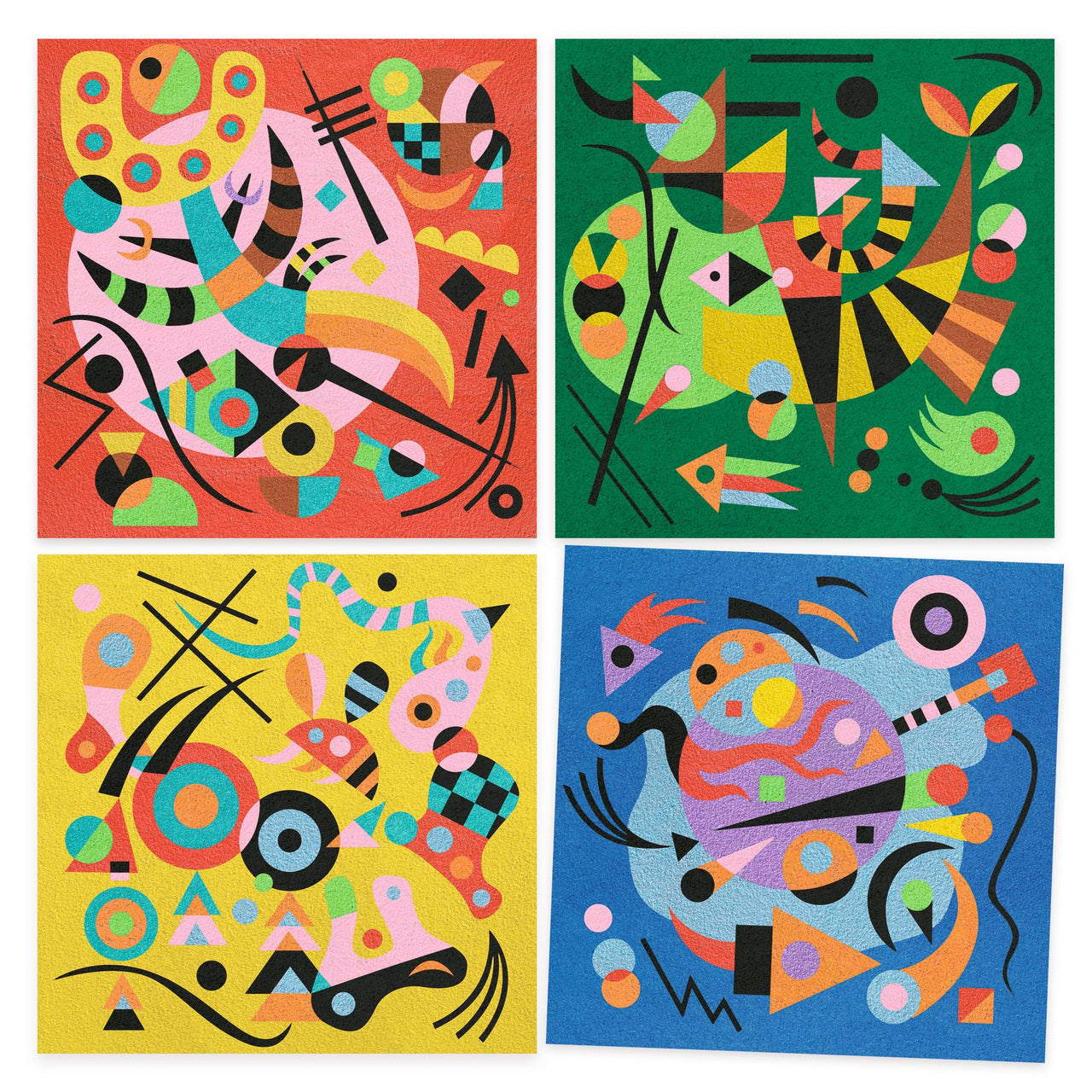 Abstractions - Coloured Sand Art Inspired by Vassily Kandinsky