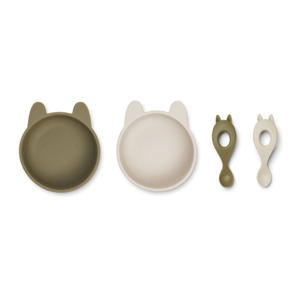 Liewood Evan Set 2 Pack - Rabbit khaki/sandy mix