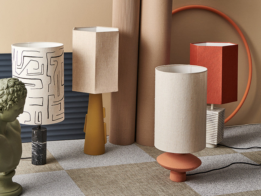 HK Living Cilinder Lamp Shade Natural Linen VLK2025