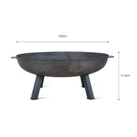 Thumbnail for Garden Trading Foscot Fire Pit, Large - Cast Iron