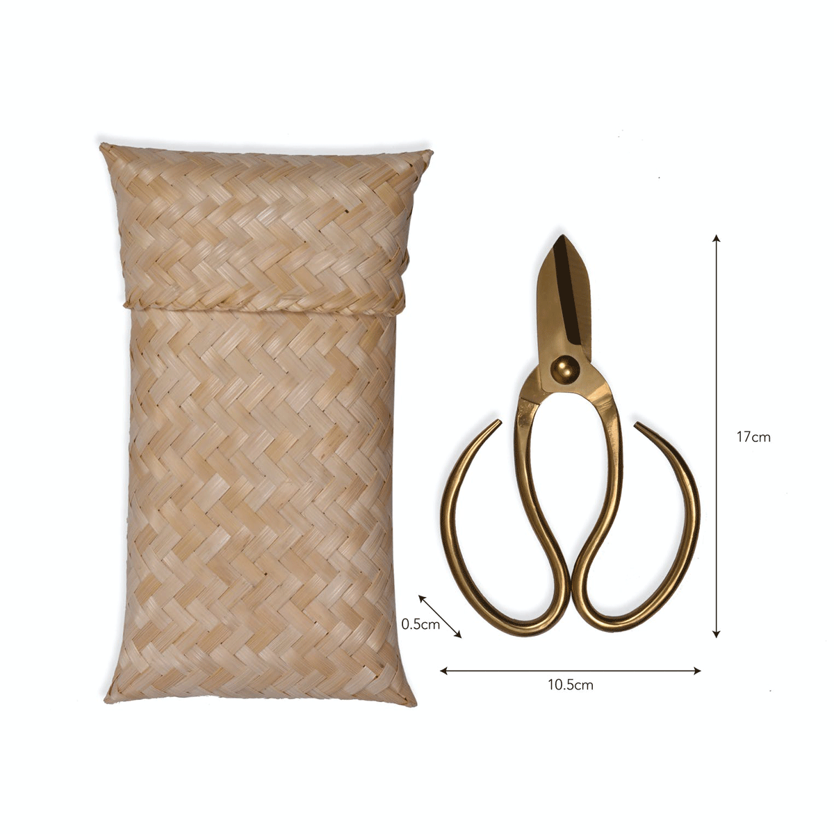 Garden Scissors in bamboo bag