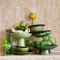 Thumbnail for HK Living The emeralds: ceramic dessert bowl, green (set of 4) ACE7008