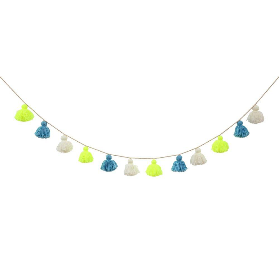 Meri Meri Blue Wool Tassel Garland