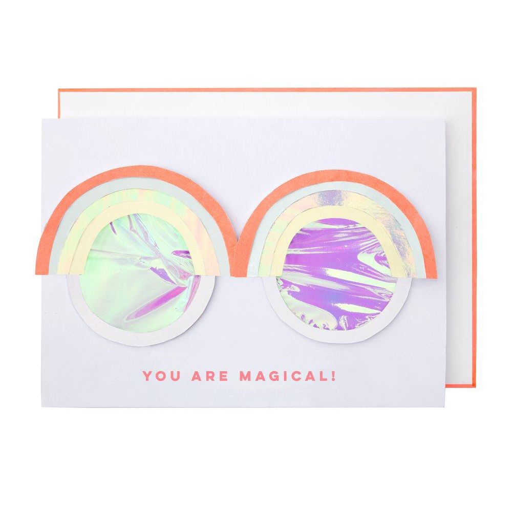 Meri Meri Rainbow Glasses Card
