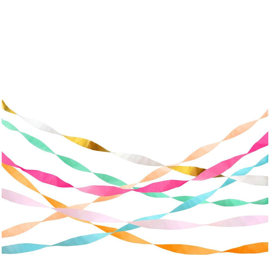 Bright Crepe Paper Streamers
