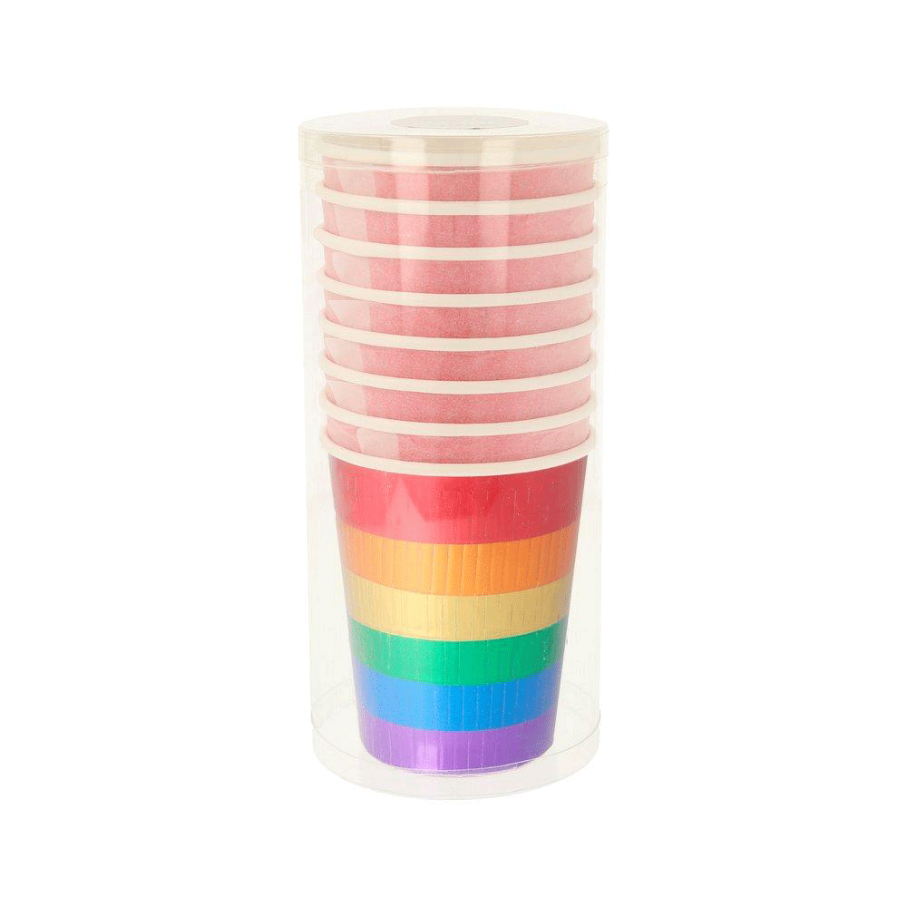 Meri meri Rainbow Fringe Party Cups (set of 8)