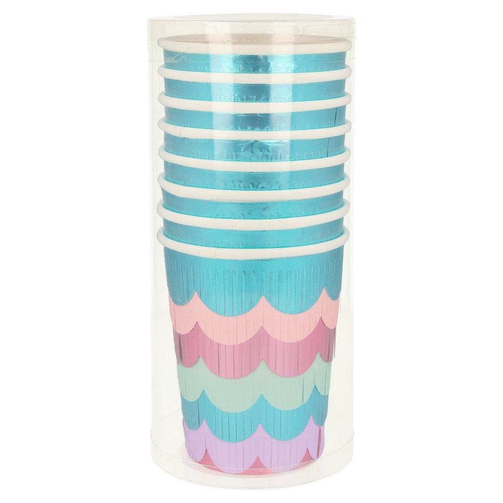 Mermaid Scalloped Fringe Cups (set of 8)