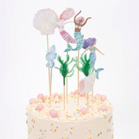 Thumbnail for Meri meri Mermaid Cake Toppers (set of 7)
