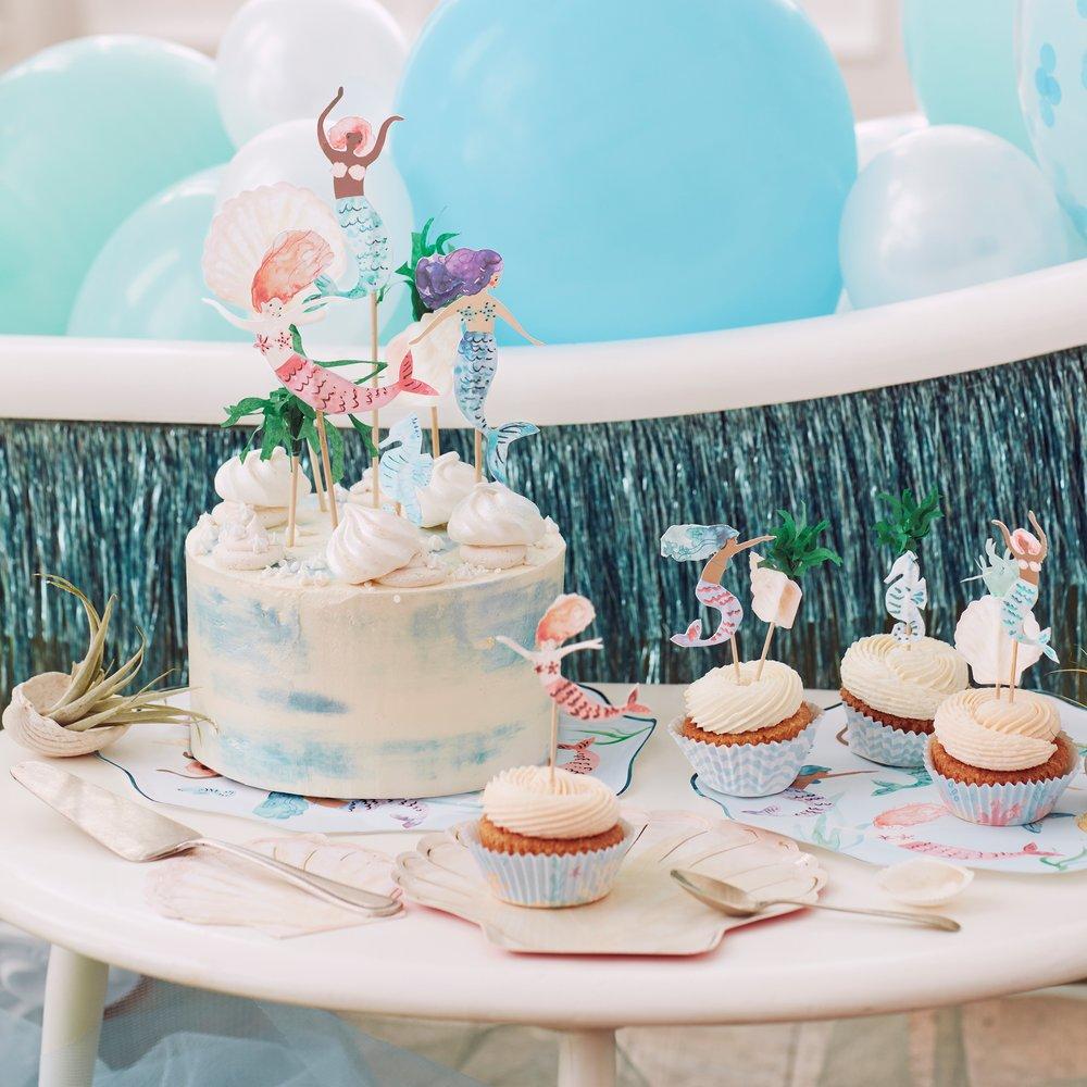 Meri meri Mermaid Cake Toppers (set of 7)