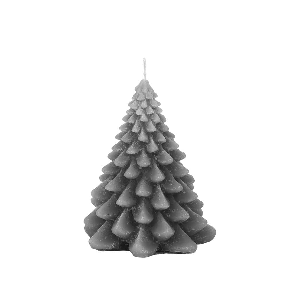 Broste Copenhagen Christmas tree Steel grey Candle