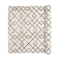 Thumbnail for Broste Copenhagen Bohemian Janson rug cream and black