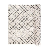 Thumbnail for Broste Copenhagen Bohemian Janson rug cream and black