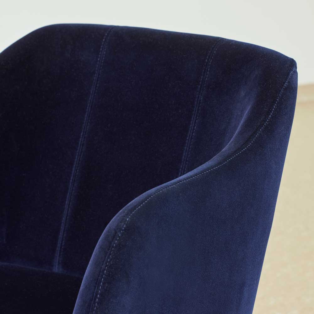 Pernilla chair blue Broste Copenhagen Velvet dining chair