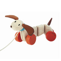 Thumbnail for Happy Puppy pull along dog from Plan toys