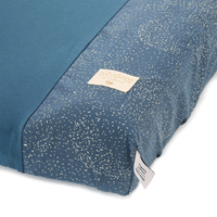 Thumbnail for Nobodinoz Calma waterproof changing mat • gold bubble night blue