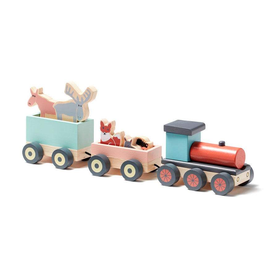 Animal wood train EDVIN