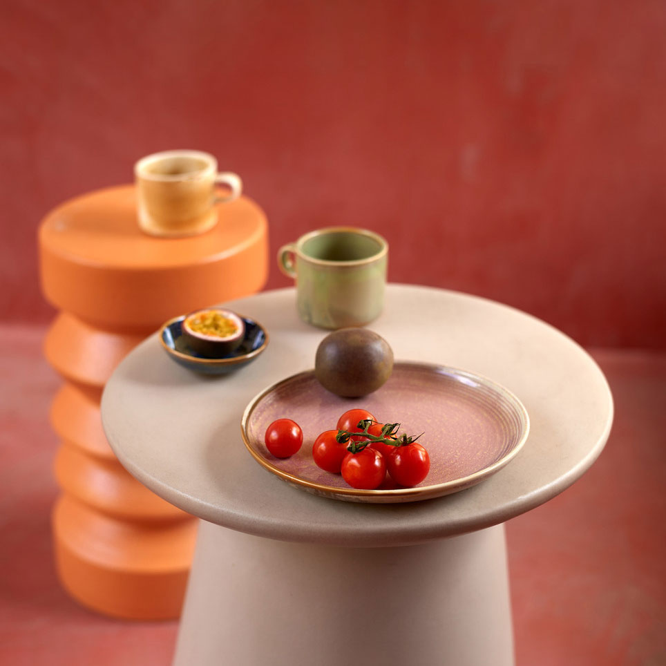 HKliving Home Chef Ceramics: side plate Rustic pink ACE7149