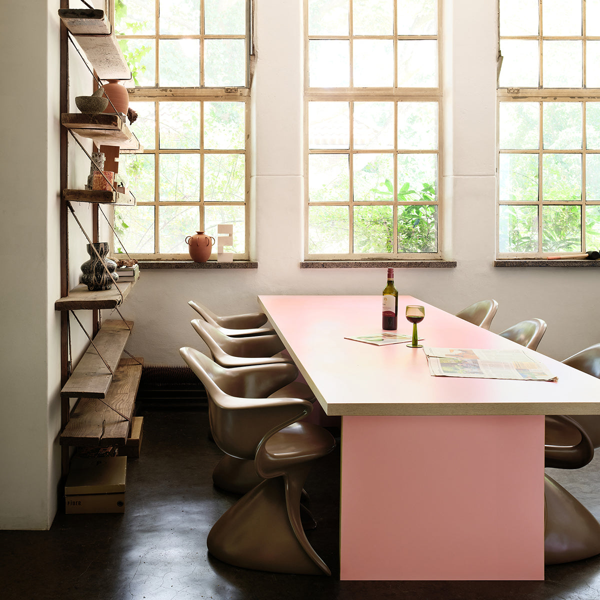 Dining Table Pink Rectangular 280cm