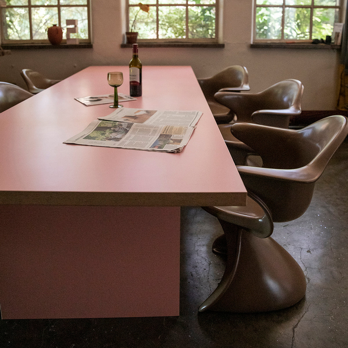 Dining Table Pink Rectangular 280cm