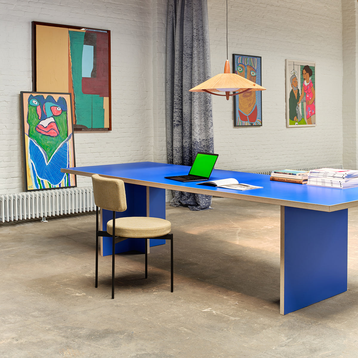 Dining Table Blue Rectangular 280cm