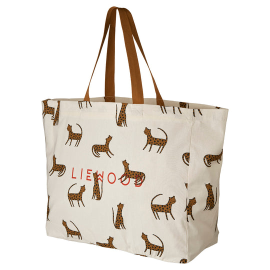 Liewood Maxi Tote bag Leopard Sandy Golden Caramel Folk Interiors