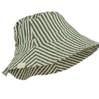 Thumbnail for Sander Bucket Hat 9-12 months Stripe Garden Green / Sandy