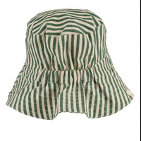 Thumbnail for Sander Bucket Hat 9-12 months Stripe Garden Green / Sandy