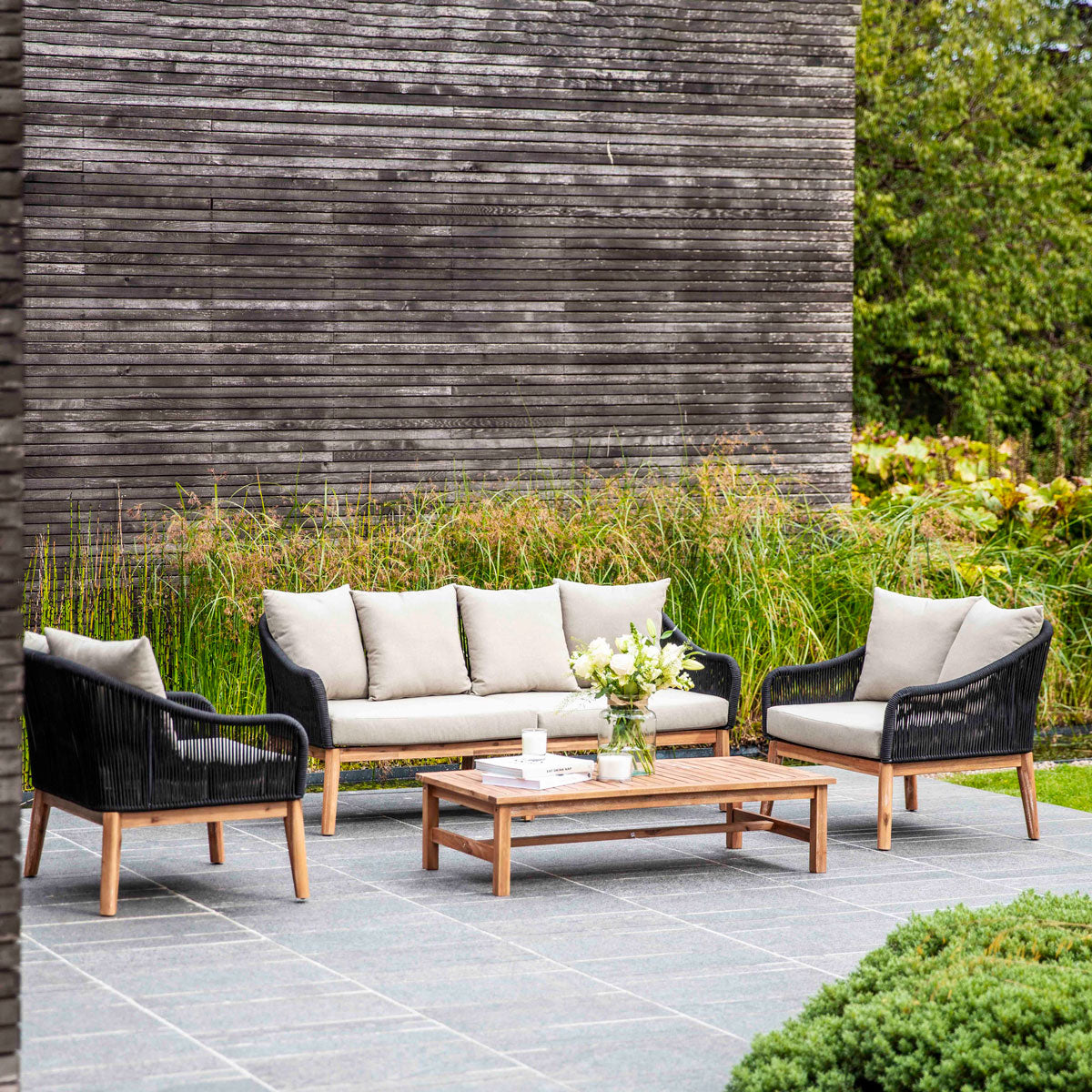Luccombe sofa set outdoor acacia wood garden trading