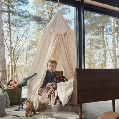 Ronja Canopy Blue Organic cotton bed canopy Oyoy Mini Folk Interiors