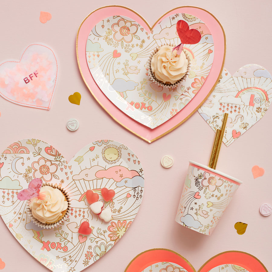 Meri Meri Valentine Doodle Small napkins pack of 16